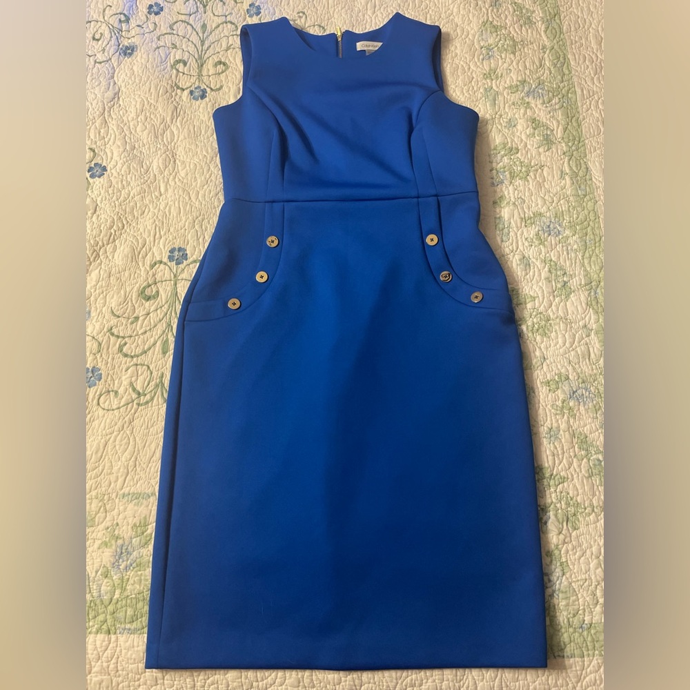 Calvin Klein Royal Blue Midi Dress